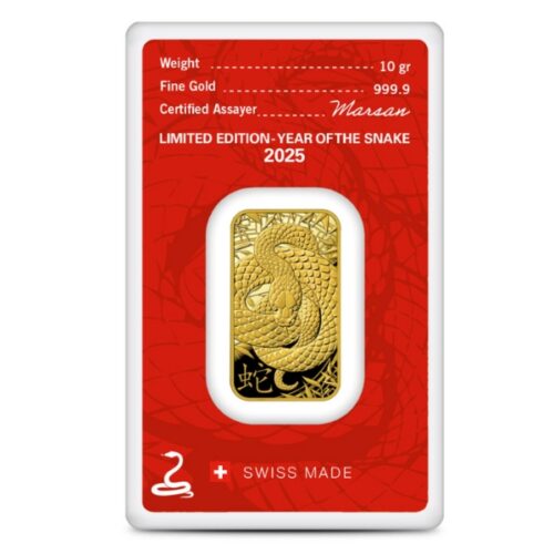 2025 Lunar Year of the Snake 10 gram Gold Bar – Argor Hereaus