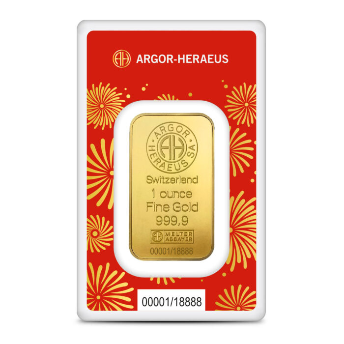2025 1 oz Argor Heraeus Lunar Snake Gold Bar (New w/ Assay) - Image 2