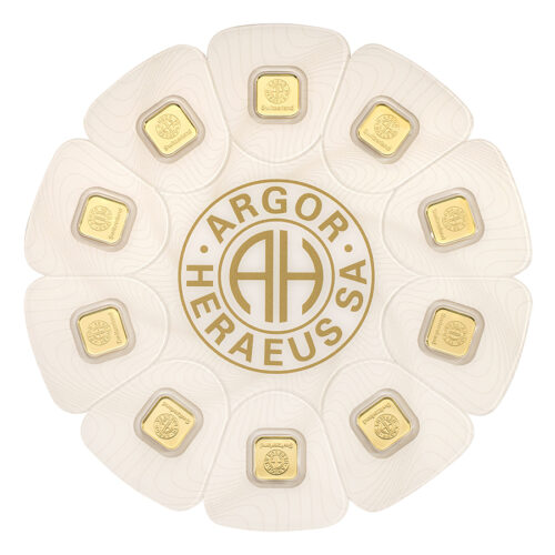 Goldseed 10 x 1 gram Gold Bar - Argor Heraeus (In Assay)