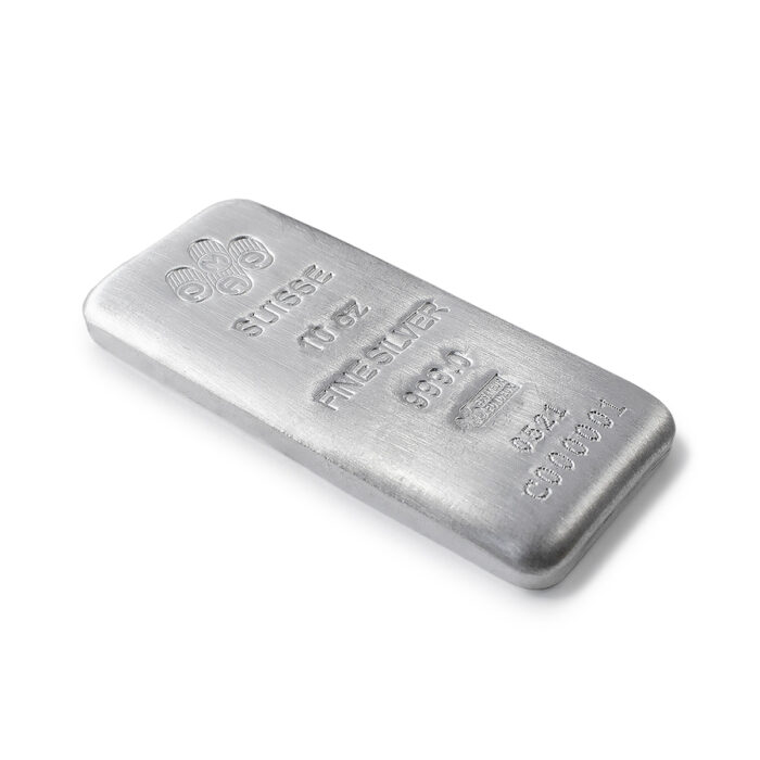 10 oz PAMP Pure Silver Cast Bar (With Certificate) - Image 2