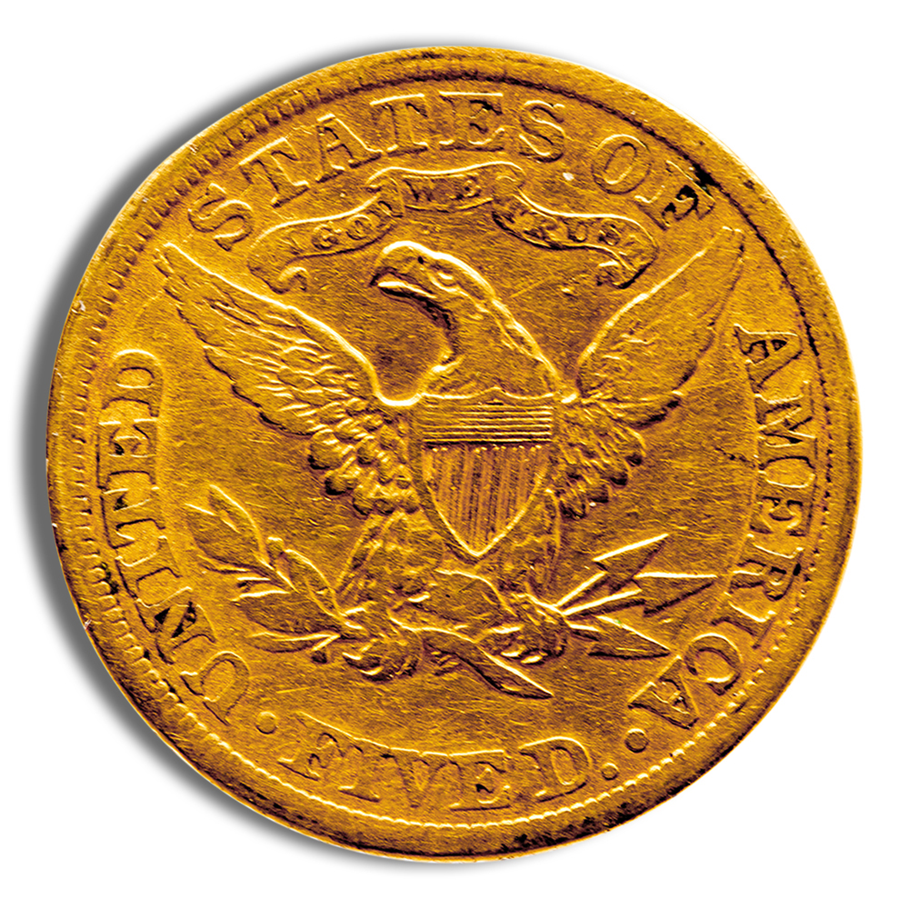 $5 Gold Liberty Half Eagle - Cleaned/Low Grade - Image 2