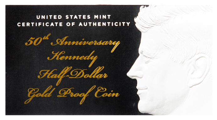 2014-W 3/4 oz JFK Half Dollar Gold Coin (Box & COA) - Image 4