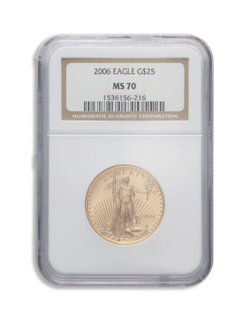 2006 1/2 oz Gold Eagle $25 NGC MS70